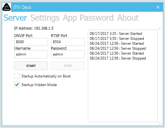 onvif desktor itvdesk ip camera