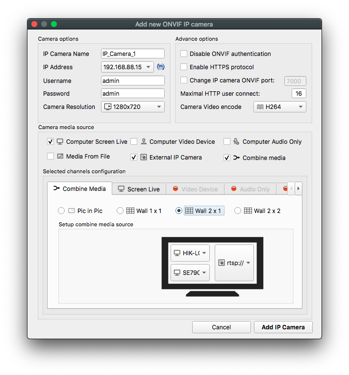 wall 2x1 itvdesk ip camera